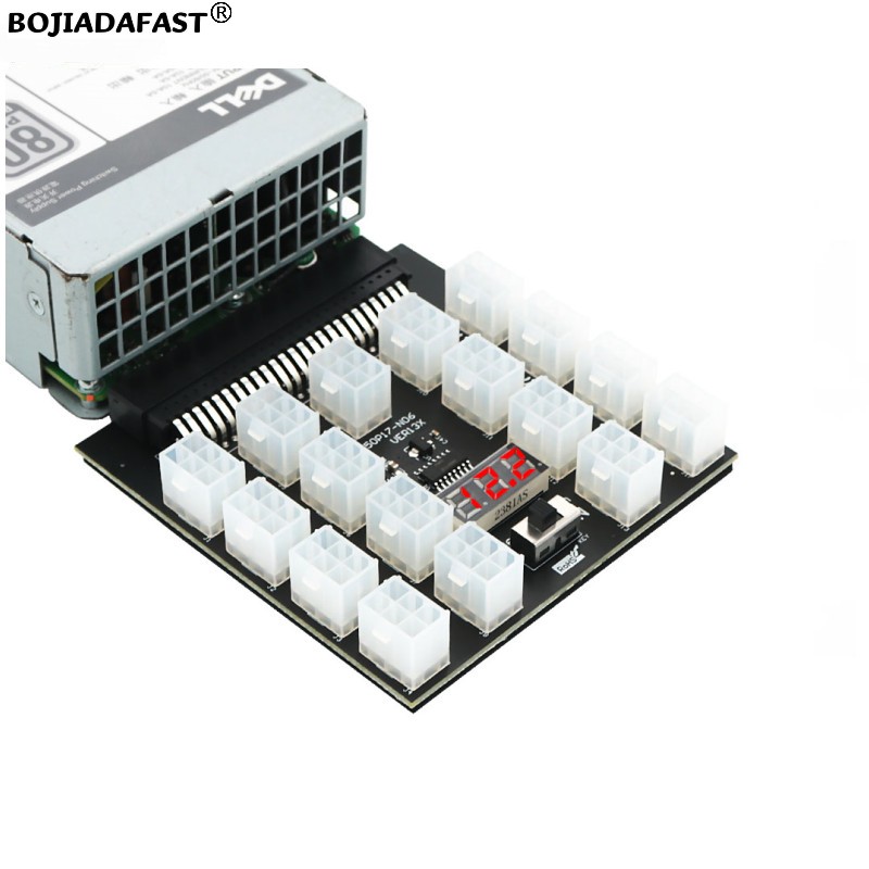 17 * PCI-E 6Pin Connector Brea - 2400W Server Psu Breakout Board recension och pris